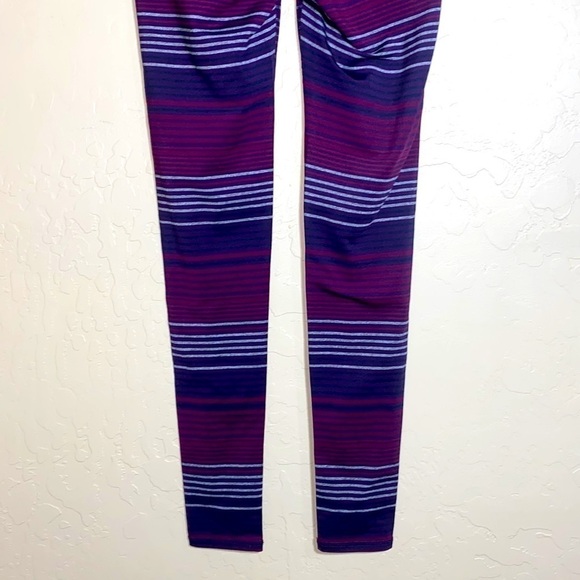 Athleta purple striped full length leggings - Picture 6 of 7